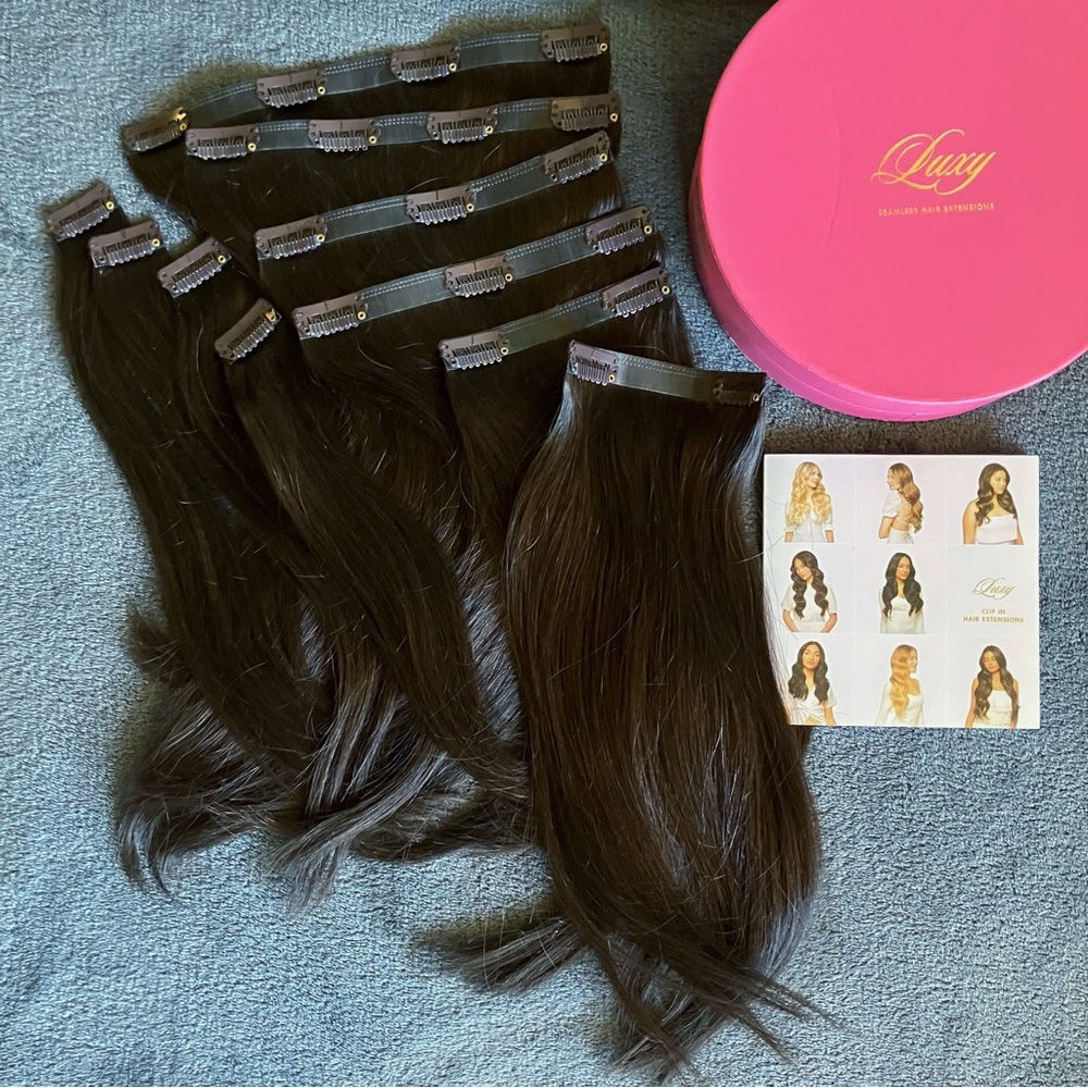 New! Full set - Luxy Mocha Brown 12" Seamless Hair Extensions